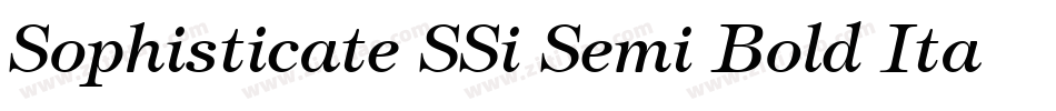 Sophisticate SSi Semi Bold Italic字体转换